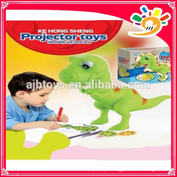 2014 PRODUTOS VENDIDOS QUENTES! DINOSSAURO 2-IN-1 PROJETOR KE HONG SHENG 6618 projetor brinquedos pintura melhor presente para as crianças